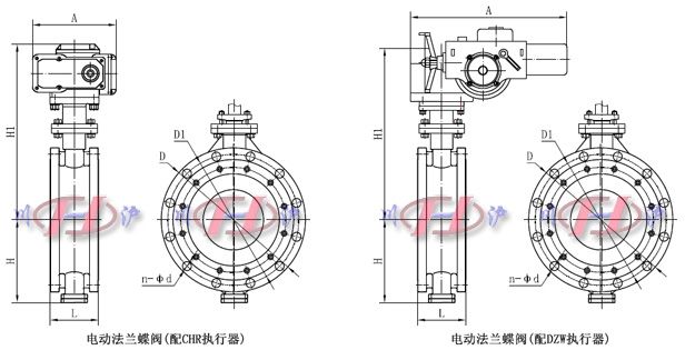 電動法蘭蝶閥外形尺寸